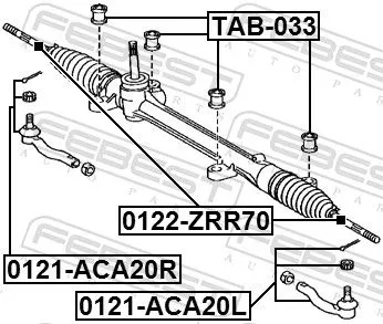 FEBEST Inner Tie Rod (0122-ZRR70)