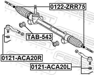 FEBEST Inner Tie Rod (0122-ZRR75)