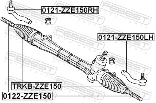 FEBEST Inner Tie Rod (0122-ZZE150)