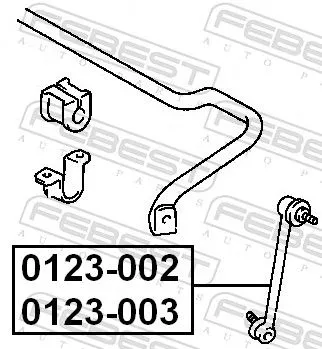 FEBEST Link/Coupling Rod, stabiliser bar (0123-002)
