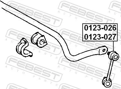 FEBEST Link/Coupling Rod, stabiliser bar (0123-026)