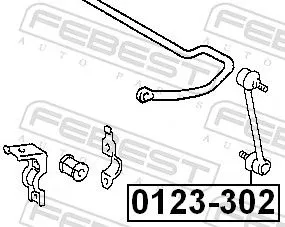 FEBEST Link/Coupling Rod, stabiliser bar (0123-302)