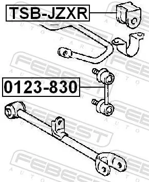 FEBEST Link/Coupling Rod, stabiliser bar (0123-830)