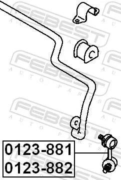 FEBEST Link/Coupling Rod, stabiliser bar (0123-881)