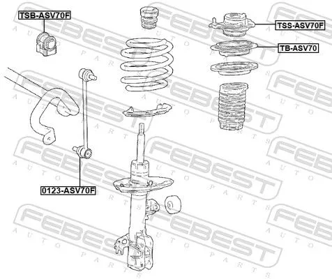 FEBEST Link/Coupling Rod, stabiliser bar (0123-ASV70F)