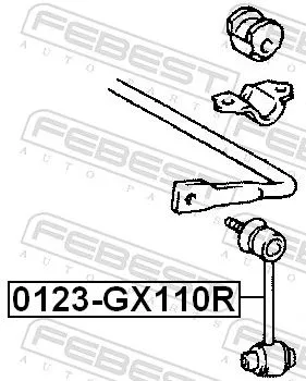 FEBEST Link/Coupling Rod, stabiliser bar (0123-GX110R)