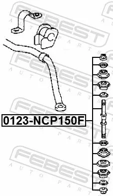 FEBEST Link/Coupling Rod, stabiliser bar (0123-NCP150F)