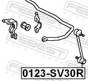 FEBEST Link/Coupling Rod, stabiliser bar (0123-SV30R)