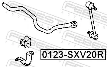 FEBEST Link/Coupling Rod, stabiliser bar (0123-SXV20R)