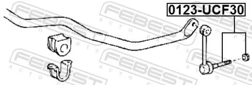 FEBEST Link/Coupling Rod, stabiliser bar (0123-UCF30)