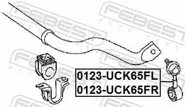FEBEST Link/Coupling Rod, stabiliser bar (0123-UCK65FL)