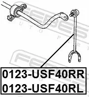 FEBEST Link/Coupling Rod, stabiliser bar (0123-USF40RR)