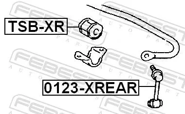 FEBEST Link/Coupling Rod, stabiliser bar (0123-XREAR)
