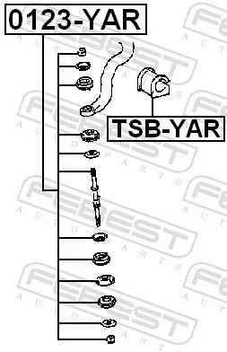 FEBEST Link/Coupling Rod, stabiliser bar (0123-YAR)