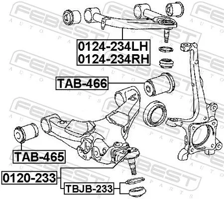 FEBEST Control/Trailing Arm, wheel suspension (0124-234LH)
