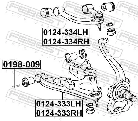 FEBEST Control/Trailing Arm, wheel suspension (0124-333LH)