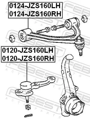 FEBEST Control/Trailing Arm, wheel suspension (0124-JZS160RH)
