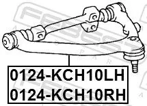 FEBEST Control/Trailing Arm, wheel suspension (0124-KCH10LH)