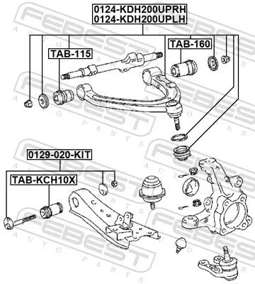 FEBEST Control/Trailing Arm, wheel suspension (0124-KDH200UPRH)