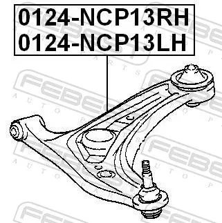 FEBEST Control/Trailing Arm, wheel suspension (0124-NCP13LH)