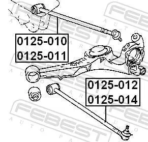 FEBEST Control/Trailing Arm, wheel suspension (0125-012)