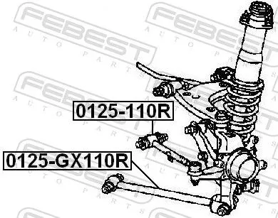 FEBEST Control/Trailing Arm, wheel suspension (0125-110R)