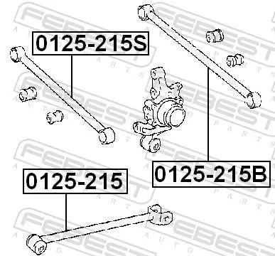 FEBEST Control/Trailing Arm, wheel suspension (0125-215S)
