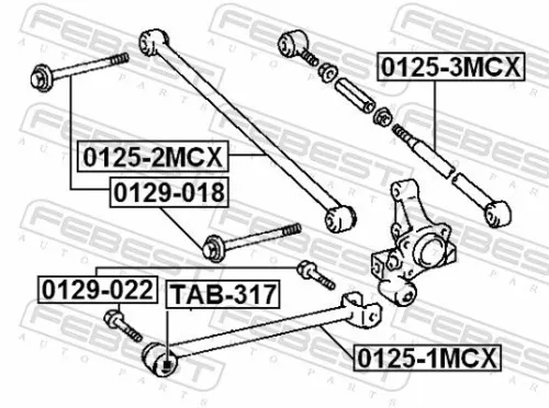 FEBEST Control/Trailing Arm, wheel suspension (0125-3MCX)