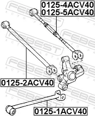 FEBEST Control/Trailing Arm, wheel suspension (0125-5ACV40)