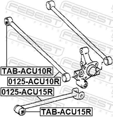 FEBEST Control/Trailing Arm, wheel suspension (0125-ACU10R)