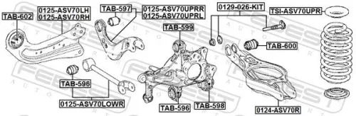 FEBEST Control/Trailing Arm, wheel suspension (0125-ASV70LOWR)