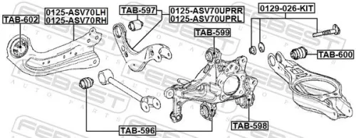 FEBEST Control/Trailing Arm, wheel suspension (0125-ASV70UPRR)
