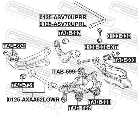 FEBEST Control/Trailing Arm, wheel suspension (0125-AXAA52LOWR)