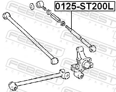 FEBEST Control/Trailing Arm, wheel suspension (0125-ST200L)