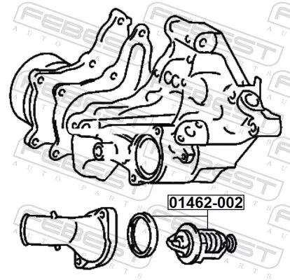 FEBEST Thermostat, coolant (01462-002)