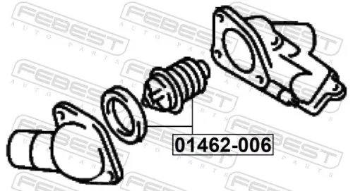 FEBEST Thermostat, coolant (01462-006)