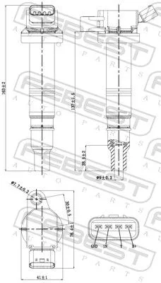FEBEST Ignition Coil (01640-006)