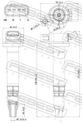 FEBEST Ignition Coil (01640-008)