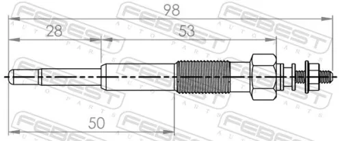 FEBEST Glow Plug (01642-003)