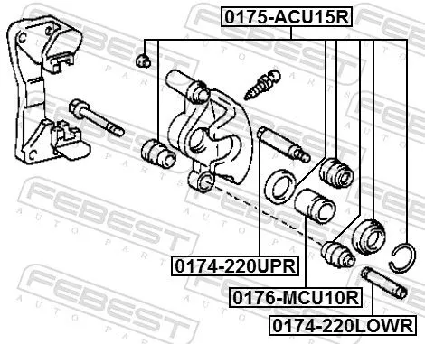 FEBEST Guide Bolt, brake caliper (0174-220UPR)