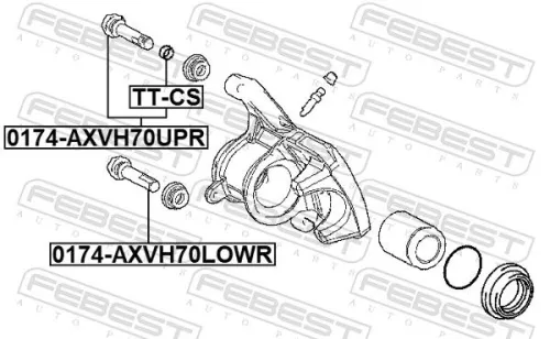FEBEST Guide Bolt, brake caliper (0174-AXVH70LOWR)