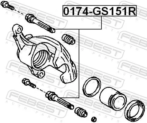 FEBEST Guide Bolt, brake caliper (0174-GS151R)