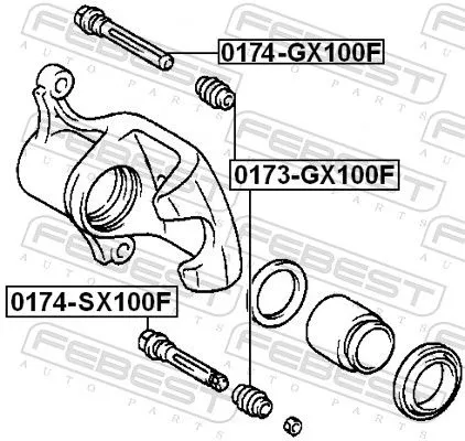 FEBEST Guide Bolt, brake caliper (0174-GX100F)