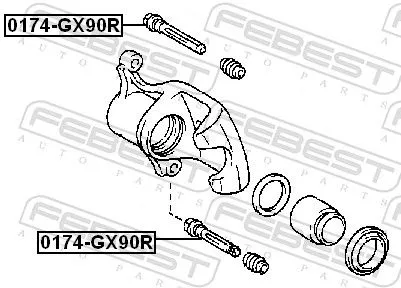 FEBEST Guide Bolt, brake caliper (0174-GX90R)