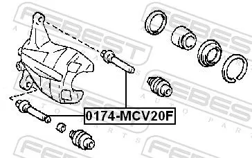 FEBEST Guide Bolt, brake caliper (0174-MCV20F)