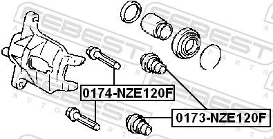 FEBEST Guide Bolt, brake caliper (0174-NZE120F)