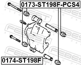 FEBEST Guide Bolt, brake caliper (0174-ST198F)