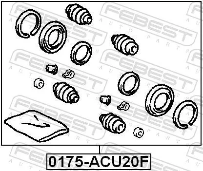 FEBEST Repair Kit, brake caliper (0175-ACU20F)