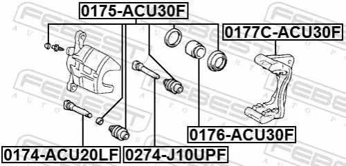 FEBEST Repair Kit, brake caliper (0175-ACU30F)