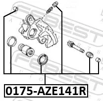 FEBEST Repair Kit, brake caliper (0175-AZE141R)